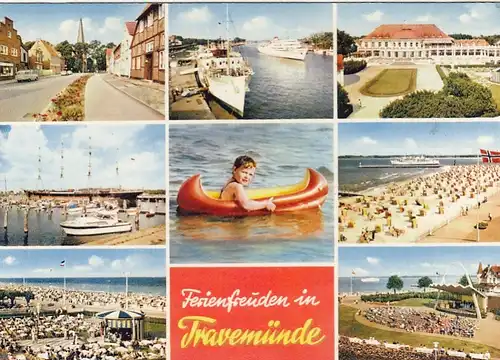 Ostseebad Travemünde, Mehrbildkarte ngl F7960