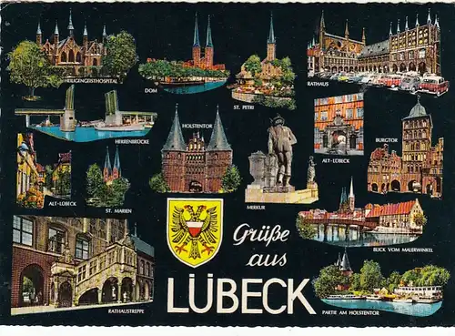 Lübeck, Mehrbildkarte gl1968 F7985