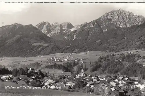 Miders mit Telfes in Tirol, gegen die Kalkkögel ngl F8798