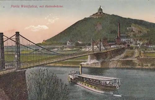 Porta Westfalica, mit Kettenbrücke ngl F6633