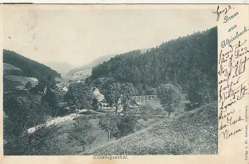 Gruß aus Alpirsbach, Schwarzwald, Ellenbogenthal gl1901 F9672