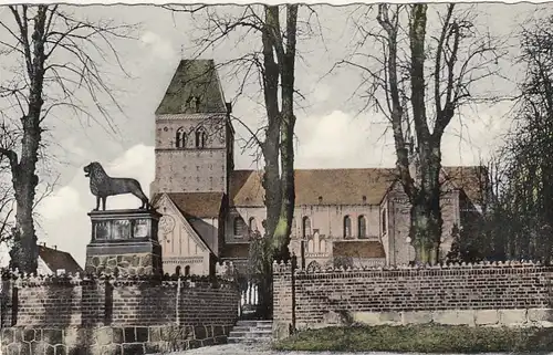 Ratzeburg i.Lauenburg, Dom und Braunschweiger Löwe gl1957 F8045