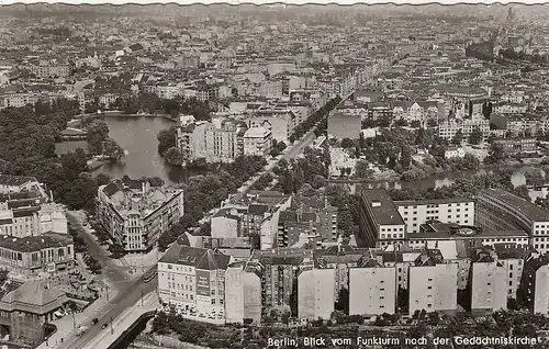 Berlin, Blick vom Funkturm nach der Gedächtniskirche gl1956 F6743