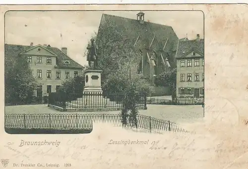 Braunschweig, Lessingdenkmal gl1901 G1824