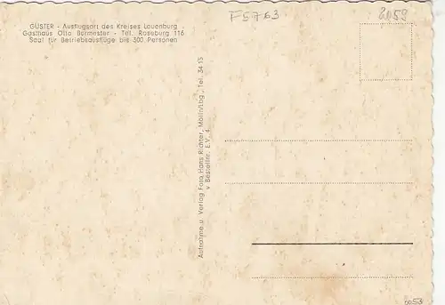 Güster Kr.Lauenburg an der Elbe, Gasthaus Otto Burmester ngl F5763