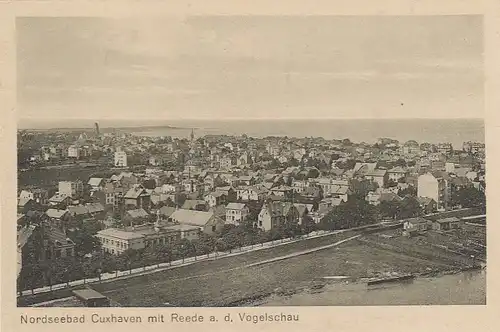 Nordseebad Cuxhaven mit Reede aus der Vogelschau ngl F5941