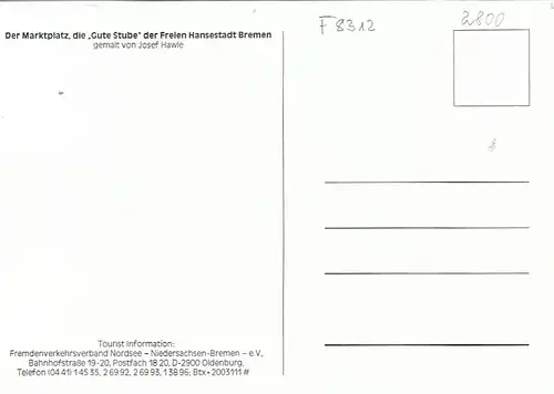 JOSEF HAWLE, Bremen, Marktplatz ngl F8312