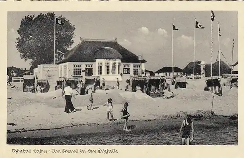 Ostseebad Dahme i.Holst., Am Strand bei der Lesehalle gl1940 F8110