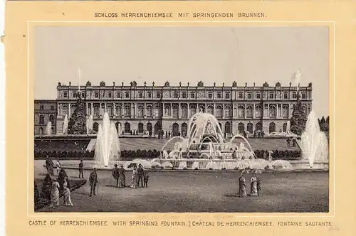 Schloss Herrenchiemsee mit Springbrunnen ngl F9801