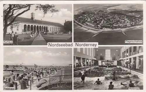 Nordseebad Norderney, Mehrbildkarte nglum 1950? F9012