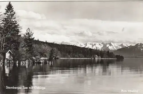 Starnberger See mit Gebirge gl1961 F9733