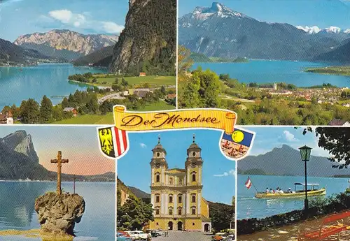 Oberösterreich, der Mondsee, Mehrbildkarte gl1971 G1608