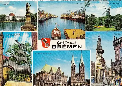 Bremen, Mehrbildkarte gl1964 F8370