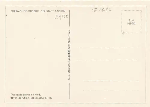 Aachen, Suermondt-Museum, Thronende Maria mit Kind ngl G1628