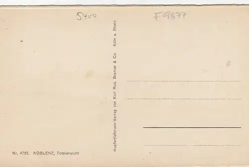 Koblenz, Totalansicht ngl F9877