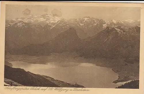 Schafbergspitze mit Blick auf St.Wolfgang u. Dachstein ngl F9886