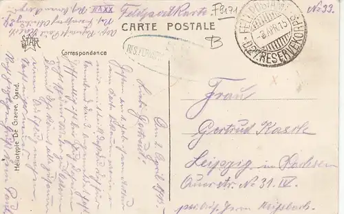 Páturage, Partie mit Rindvieh feldpgl1915 F9171