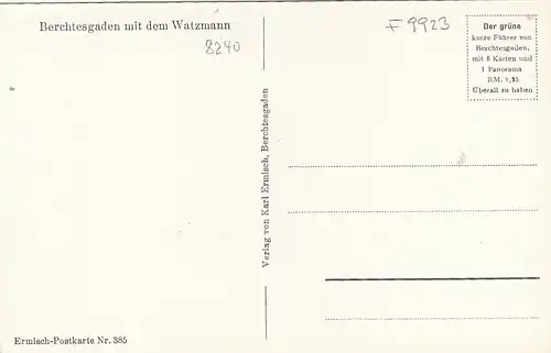 Berchtesgaden mit Watzmann ngl F9923