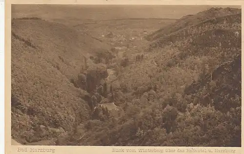 Bad Harzburg, Blick vom Winterberg über Radautal und Harzburg ngl G2107