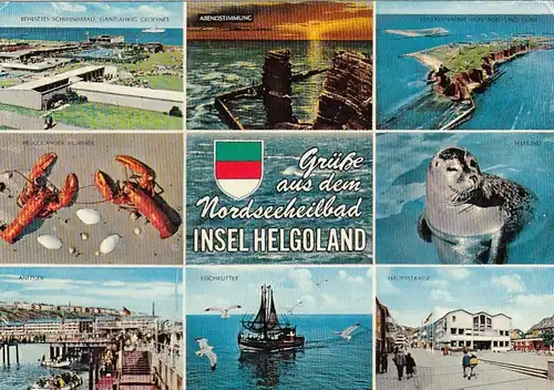 Helgoland, Mehrbildkarte gl1972 F6021