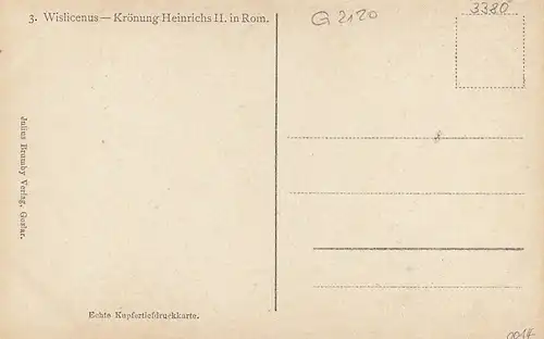 Goslar, Wislicenus: Krönung Heinrichs II. in Rom ngl G2120