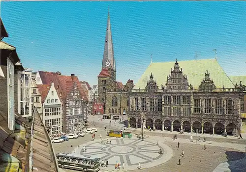 Bremen, Marktplatz mit Rathaus und Liebfrauenkirche gl1971 F8335