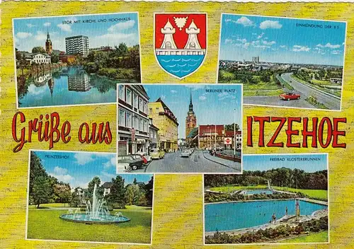 Itzehoe, Mehrbildkarte gl1972 F6121