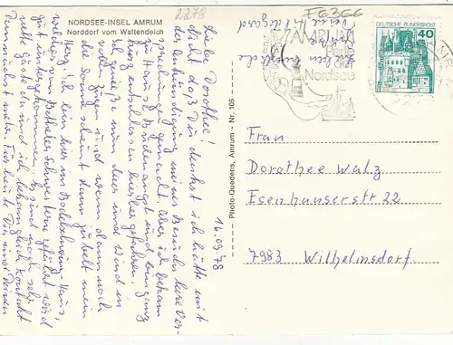 Nordsee-Insel Amrum, Norddorf vom Wattenmeer gl1978 F6366