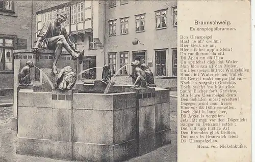 Braunschweig, Eulenspiegelbrunnen feldpgl1917 G1823