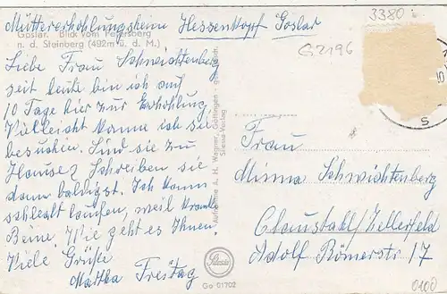 Goslar, Harz, Blick vom Petersberg nach dem Steinberg glum 1930? G2196