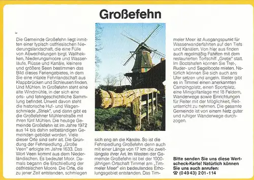 Großefehn, Windmühle, Werbekarte ngl F8768