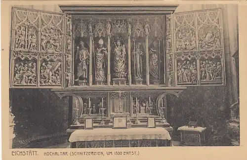 Eichstätt (Bayern), Hochaltar, Schnitzreien ngl F9962