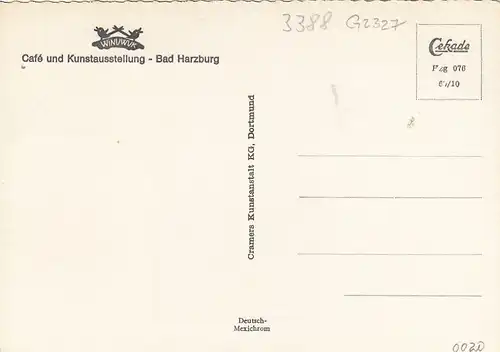 Bad Harzburg, "Winuwuk" Café und Kunstausstellung ngl G2327