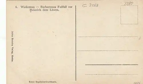 Goslar, Wislicenus: Barbarossas Fußfall vor Heinrich dem Löwen ngl G2068