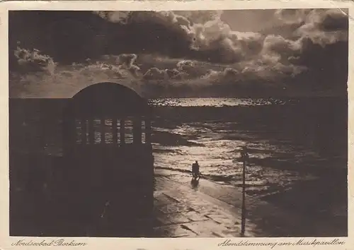 Nordseebad Borkum, Abendstimmung am Musikpavillon gl1931 F8950