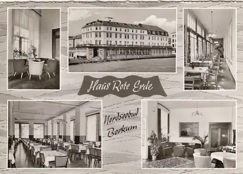 Nordseebad Borkum, Mehrbildkarte, Haus Rote Erde gl1962 F8960