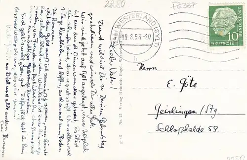 Nordseeinsel Sylt, Dünendurchblick gl1956 F6387