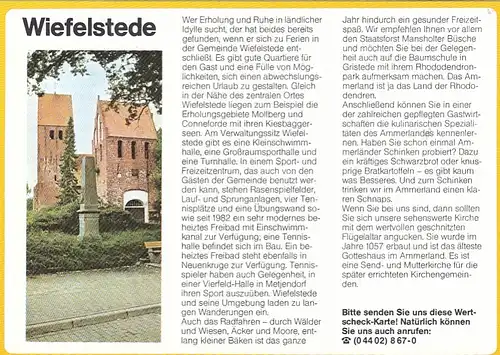 Wiefelstede, Werbekarte ngl F8589