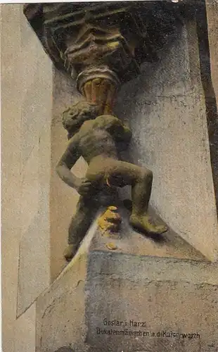 Goslar, Harz, Dukatenmännchen a.d.Kaiserworth ngl G2129