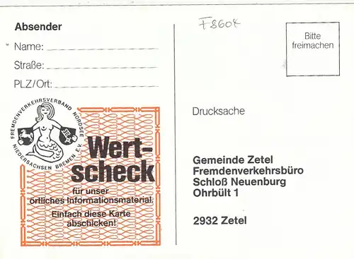 Zetel-Neuenburg, Werbekarte ngl F8604