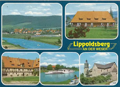 Lippoldsberg, Oberweserbergland, Mehrbildkarte gl1990 G2485