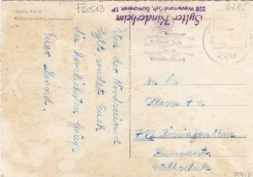 Nordseebad Westerland auf Sylt, Kurpromenade ngl F6513