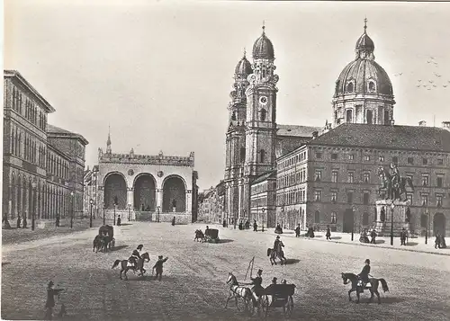 München, Odeonsplatz im 19.Jahrh. ngl G0255