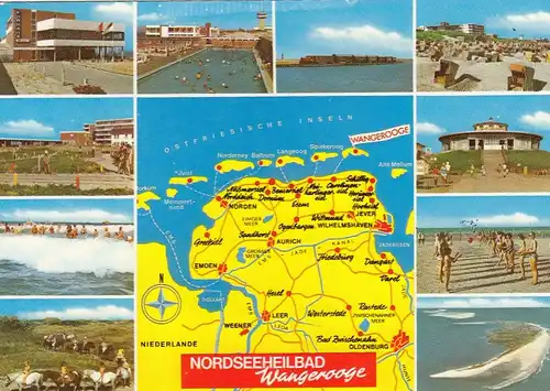 Nordseebad Wangerooge, Mehrbildkarte gl1985 F8742