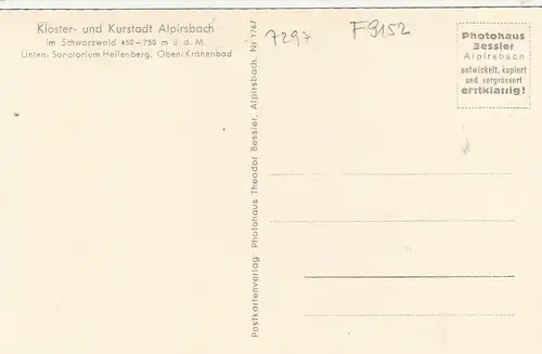 Alpirsbach, Schwarzwald, Krähenbad oberhalb von Sanatorium Heilenberg ngl F9152