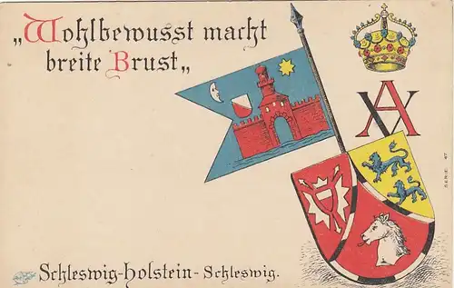 Schleswig-Holstein-Schleswig, "Wohlbewußt macht breite Brust!" ngl F7708