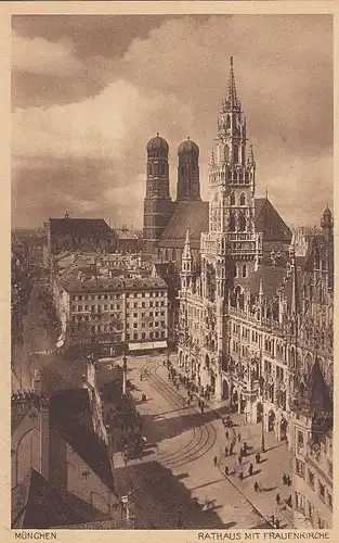 München, Rathaus mit Frauenkirche ngl F9763
