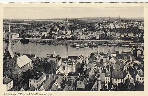 Flensburg, Blick auf Stadt und hafen gl1949 F7747