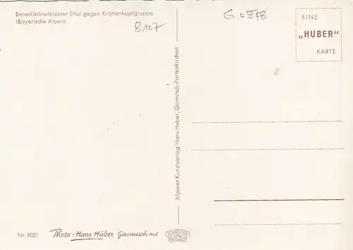 Benediktinerkloster Ettal gegen Krottenkopfgruppe ngl G0558