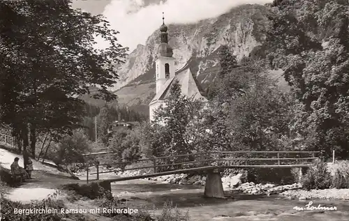 Bergkirchlein Ramsau mit Reiteralpe ngl F8918